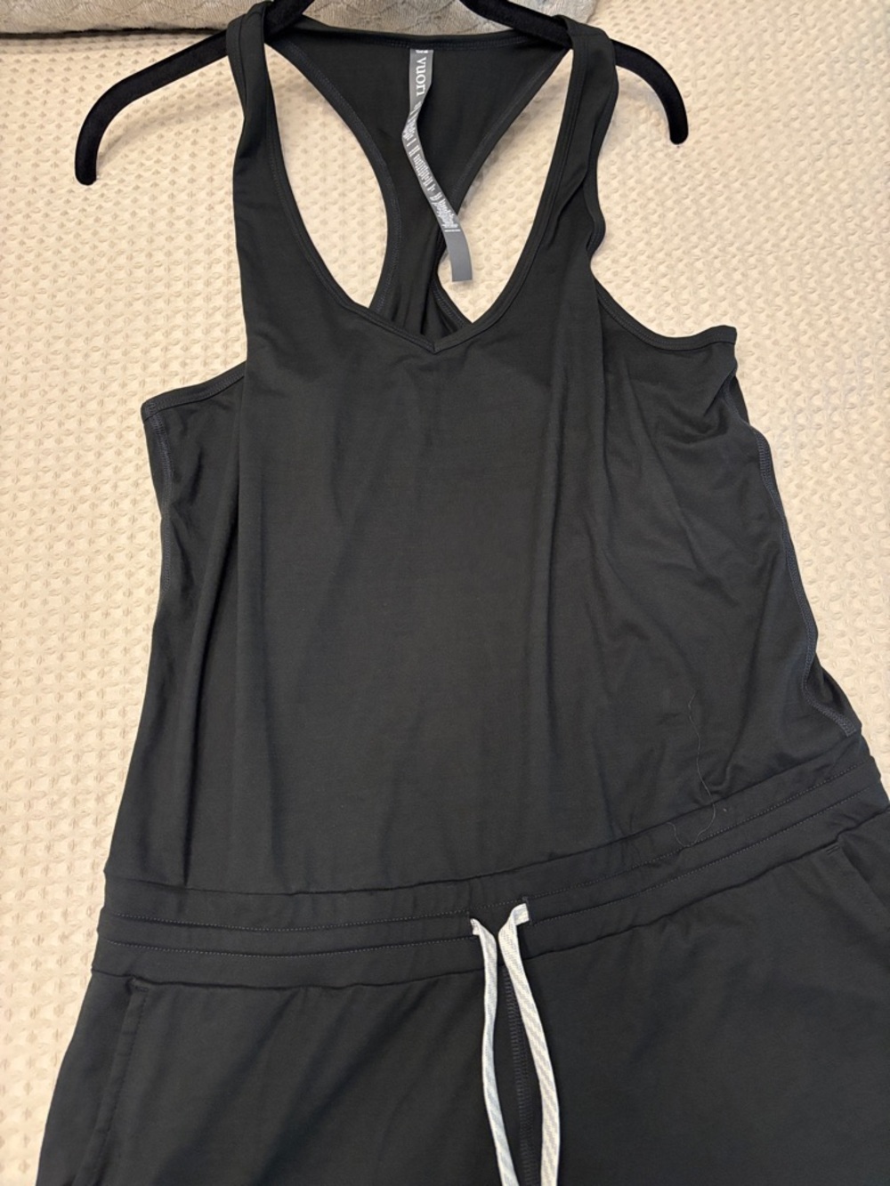 Vuori charcoal gray Racerback Jumpsuit with Drawstring - Picture 5 of 5